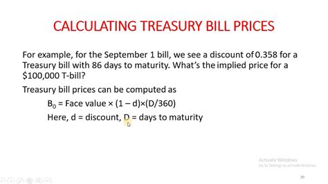 Calculating Treasury Bill Prices Youtube