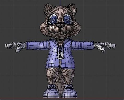 conker the squirrel 3d model rigged cgtrader