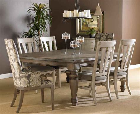 I am always changing my formal dining room centerpieces. Trend alert: Gray-Day 1 | Farmhouse dining room table, Small dining room table, Farmhouse dining ...