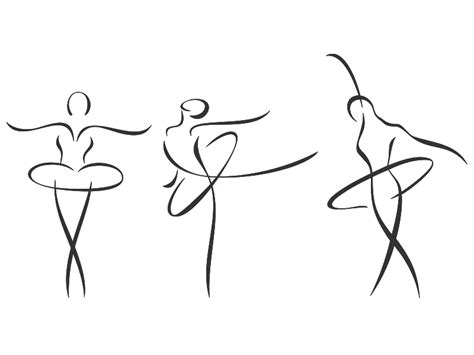 Easy Dancer Line Drawing Clip Art Library