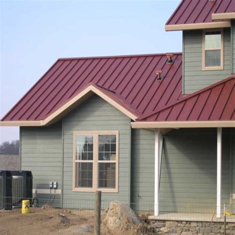 Impressive Barn Metal Roofing 3 Houses With Red Metal Roof Metal