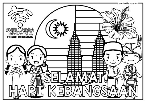 independence day 2022 colouring sheets english and malay version colouring