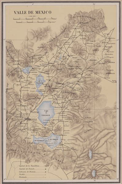 Mapa Antiguo Del Valle De México 1888 Mapoteca