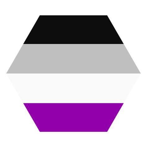 diseño png y svg de rayas hexagonales asexuales planas para camisetas