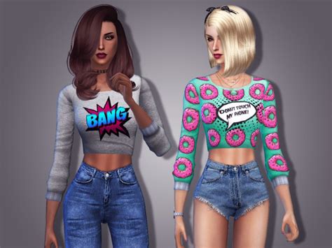 DeltΔ Pop Art Sweater The Sims 4 Catalog