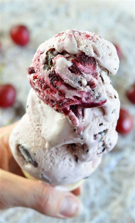 If you don't own one, you can pour the ice cream mixture into a freezer safe glass container and freeze it, stirring every 30 minutes for 2. Chocolate Chunk and Cherry Ice Cream Recipe - WonkyWonderful