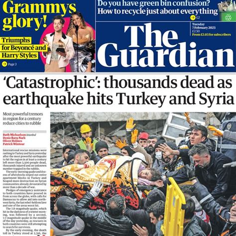 İngiltere Basınında 6 Şubat Depremleri Son 100 Yılın En Büyük Doğal