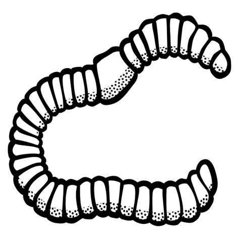 Vector Clip Art Of Worm Line Art Free Svg