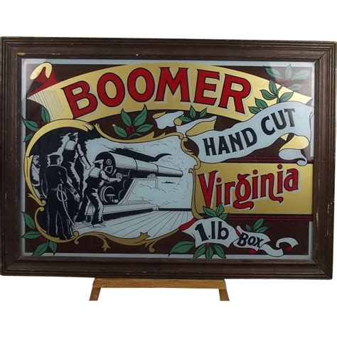 Framed Pub Tobacco Advertising Sign Boomer Hand Cut Virginia from ...