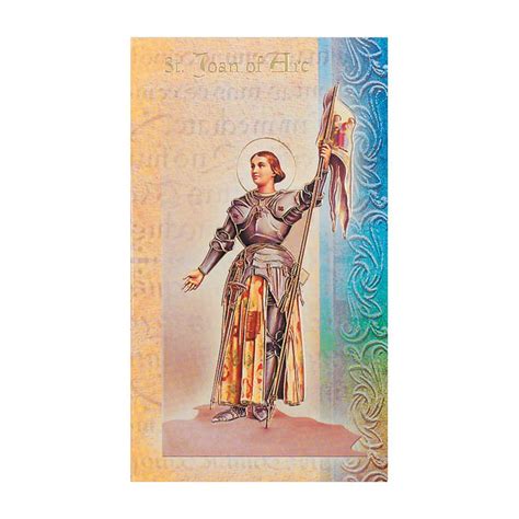 Joan Of Arc Mini Lives Of The Saints Holy Card Leaflet Missal