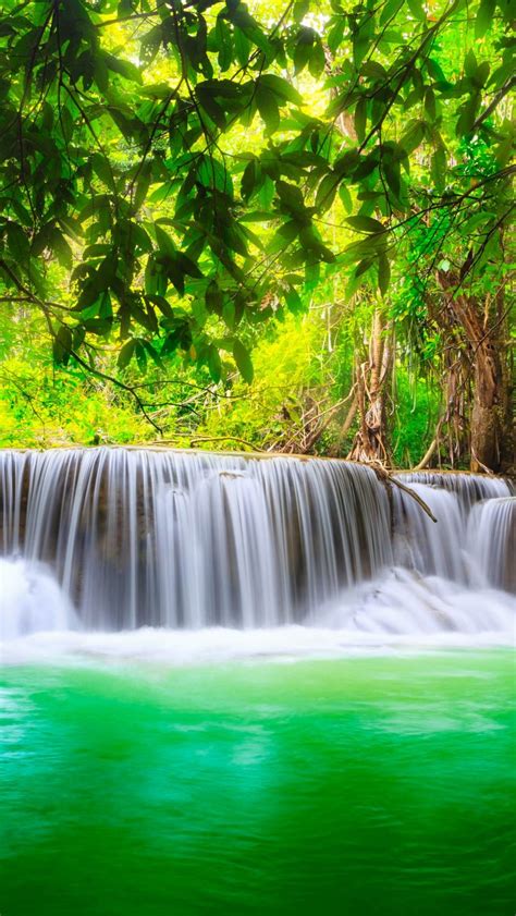 We have 56+ background pictures for you! Nature Trees Waterfall Water Green River 4K Wallpaper ...