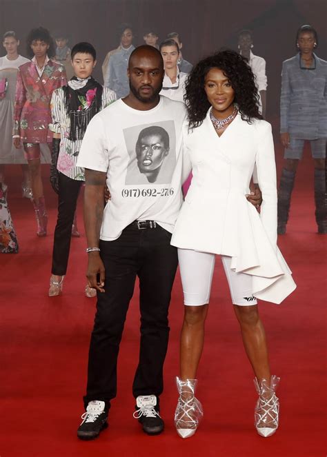 Virgil Abloh And Naomi Campbell At The Spring 2018 Off White Show