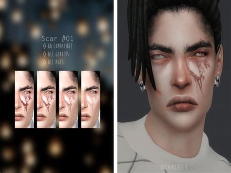 Cicatrice De Scarlett Content Sims 4 Characters Sims 4 Cc Skin Scar