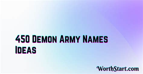 450 Unique Demon Army Names For You
