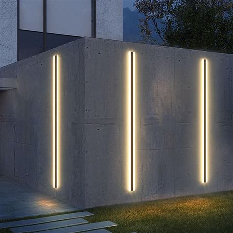 Linear Luminaire Waterproof Outdoor Wall Light Modern Exterior