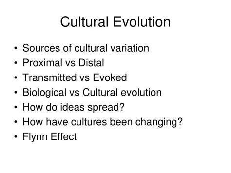 Ppt Cultural Evolution Powerpoint Presentation Free Download Id