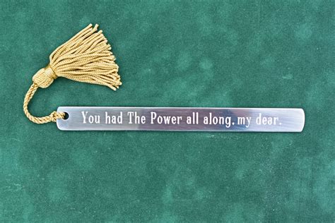 Pewter Bookmark You Had The Power All Along My