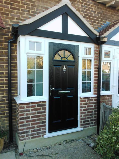 When choosing the perfect glass door for your home, its worth considering. Black composite door and porch - SCI Windows