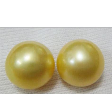 Free Shipping Huge Mm South Sea Golden Pearl Earring Drop