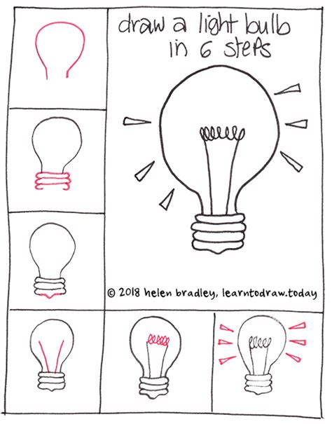 How To Draw A Lightbulb Easy I Love The Idea Of Cartoonists Sh