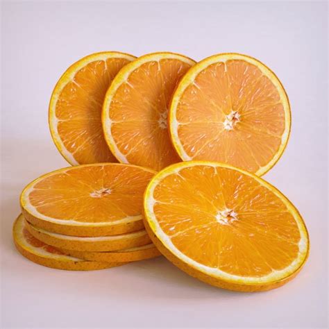 3d Model Orange Slice Cirlce Vr Ar Low Poly Cgtrader