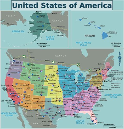 Carte Régions États Unis Couleur Carte Des Régions Des États Unis En