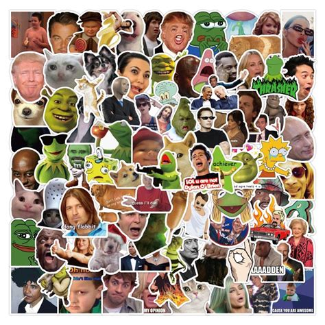 100pcs Funny Memes Sticker Pack 1500 The Mad Shop