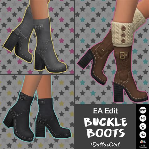 Sims 4 Maxis Match Buckle Boots The Sims Book