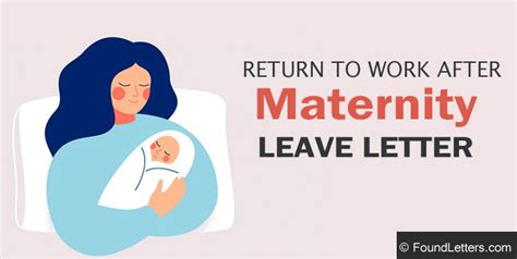 Return To Work After Maternity Leave Letter Sample