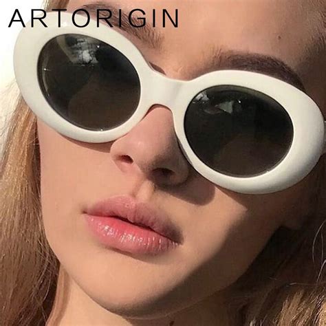 Artorigin Brand Oval Clout Goggles Women Sunglasses Vintage Hip Hop