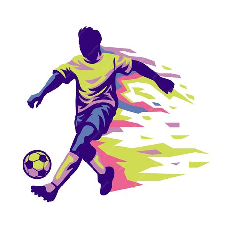 Premium Vector Colorful Illustration Vector Of Soccer Football Player