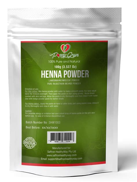 100 Pure Henna Powder For Hair Dye Red Henna Hair Color Etsy