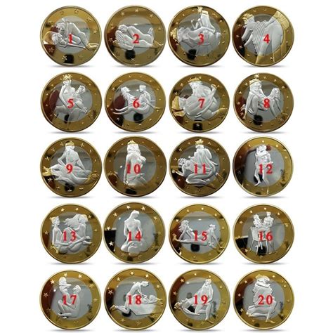 Buy Full Set 34pcs Sex 6 Euro Coins Gold Plated Commemorative Sexy Art