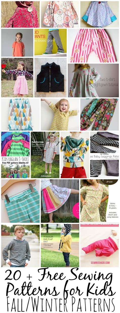 However, if you have to pay a lot for patterns, some of those savings go. Free Sewing Patterns for Kids Fall - Winter