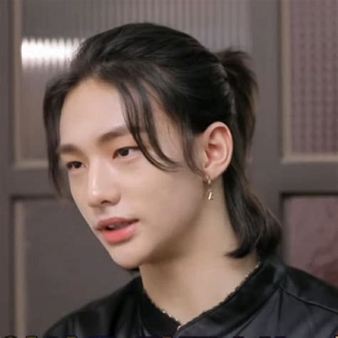 Skz Hyunjin Icon Hair Ties Boy Haircuts Long Haircuts For Men Black