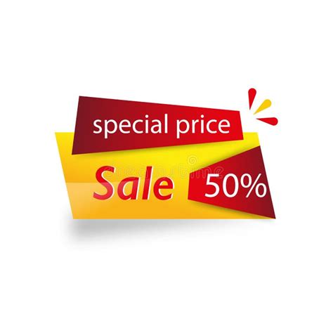 Red Yellow Ribbons With 50 Sale Banner Template Design Big Sale