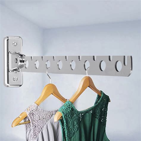 8 Holes Wall Mount Clothes Hanger Rack Wall Clothes Hanger Stainless