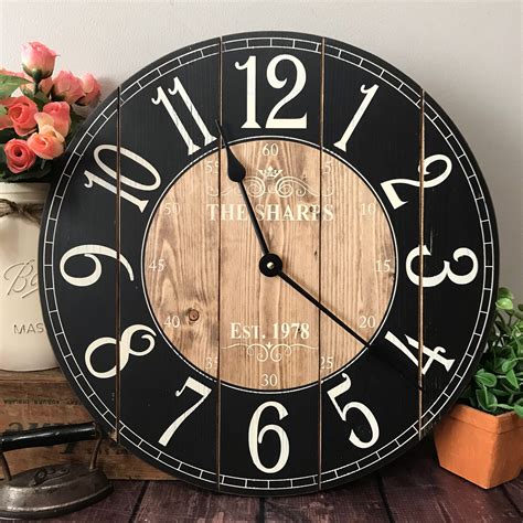 16 Inch Farmhouse Clock Small Rustic Wall Clock Unique Wall Clock