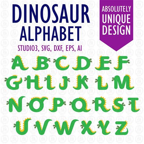 Pin Op Dinosaur Alphabet