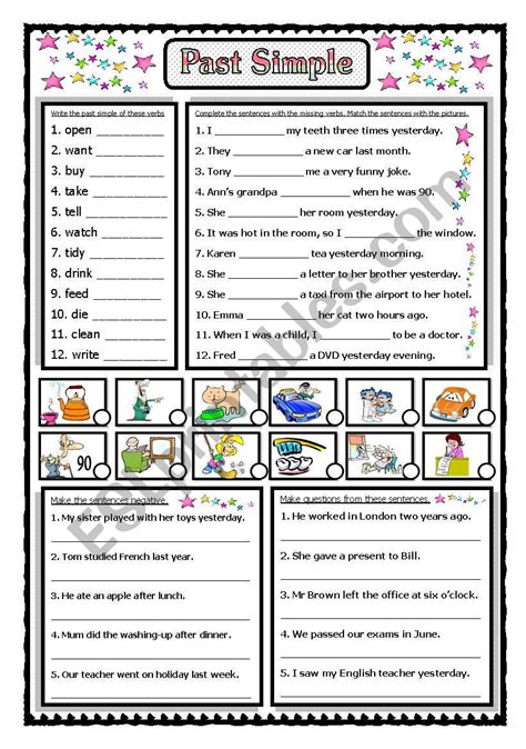 Past Simple Be Worksheets