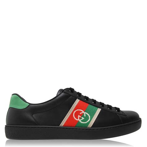 Gucci Mens New Ace Gg Webbed Low Trainers Low Trainers Flannels