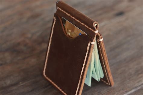 Leather Money Clip Wallet Personalized Handmade The Art Of Mike