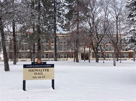 Beautiful Winter Scenery On The Eastern Washington University Campus