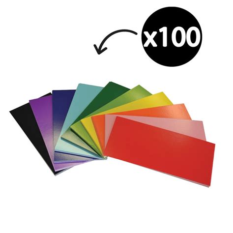 Rainbow Coloured Flash Card 300gsm 203mm X 102mm 100 Sheets Assorted Winc