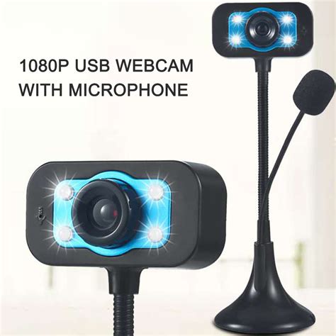 1080p Usb Webcam With Microphone Computer Camera Laptop Or Desktop Web