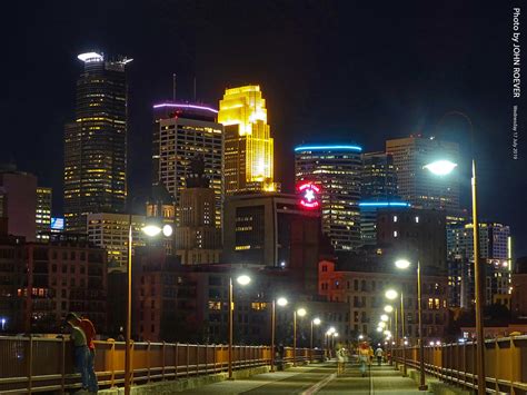 Minneapolis And Stone Arch Bridge At Night 17 July 2019 Flickr