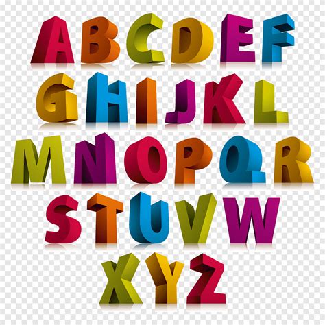 무료 다운로드 알파벳 문자 3d 컴퓨터 그래픽 글꼴 컬러 3d 입체 문자 알파벳 컬러 스플래쉬 영어 Png Pngegg