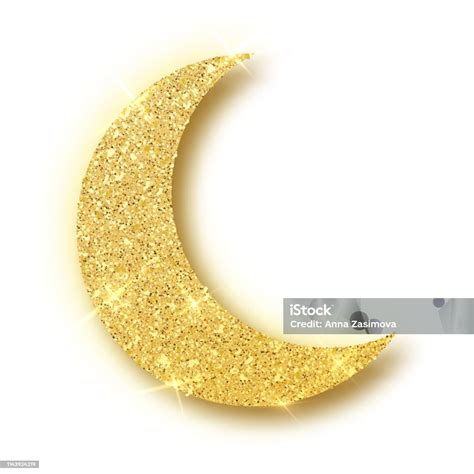 Bulan Sabit Islam Untuk Ramadhan Kareem Elemen Desain Terisolasi Emas