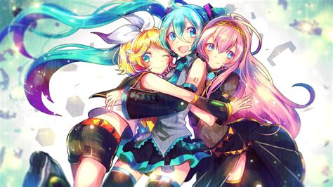 Vocaloid Kagamine Rin And Megurine Luka And Hatsune Miku Wallpapers Hd