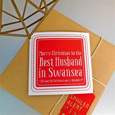 Personalised Best Husband Christmas Card By Allihopa